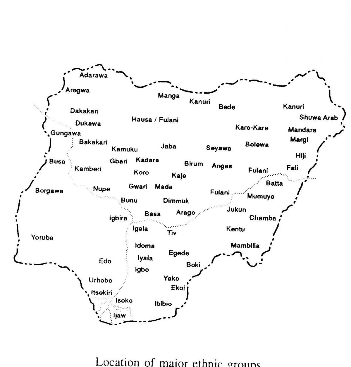 رسم نيجيريا خريطة
