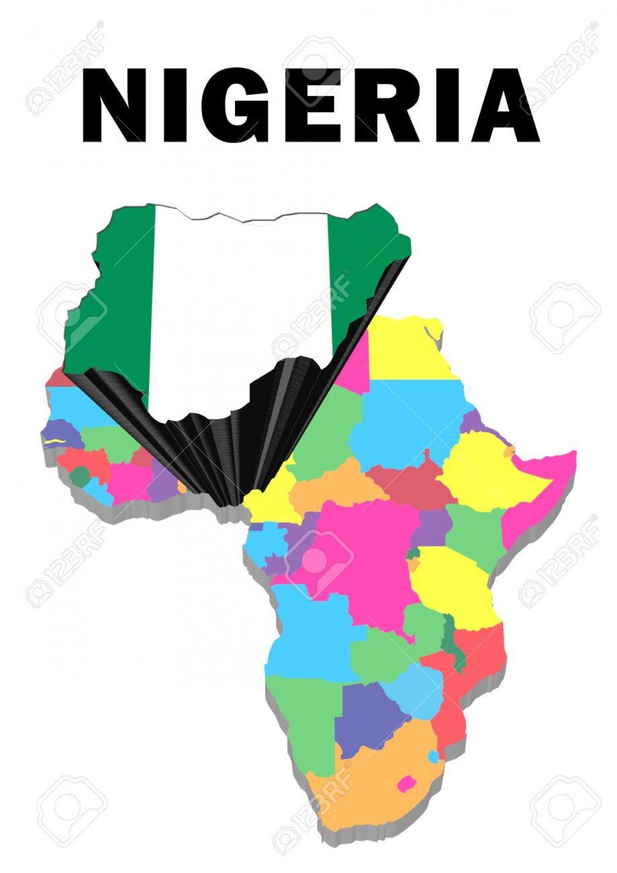 خريطة أفريقيا مع نيجيريا أبرز