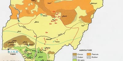 الخريطة الزراعية في نيجيريا