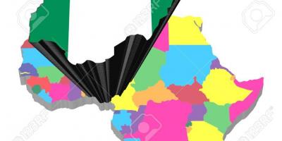 خريطة أفريقيا مع نيجيريا أبرز